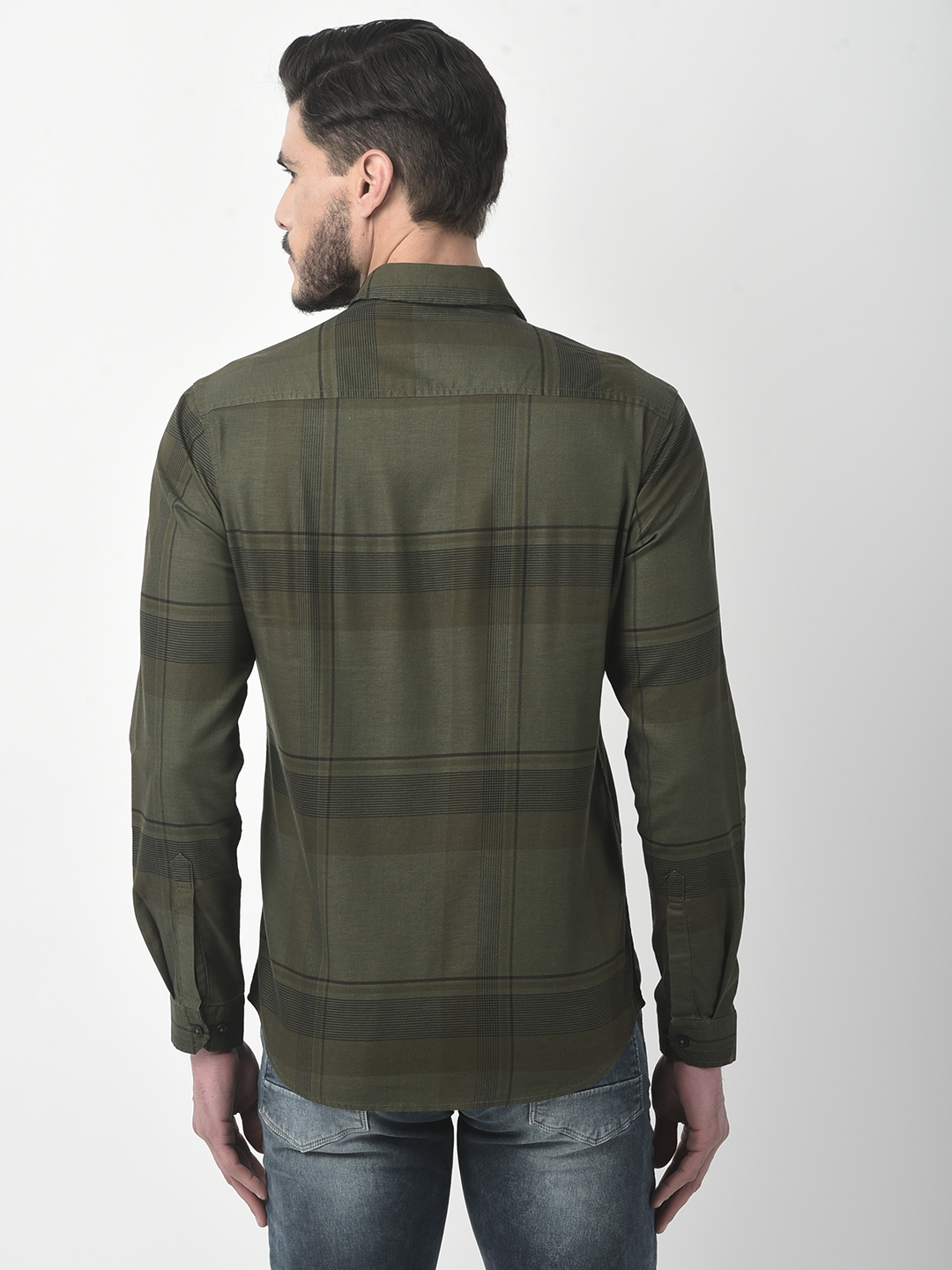 Numero Uno Men Checkered Green Shirt
